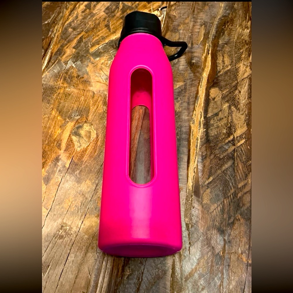 Takeya Glass Water Bottle with Silicone Sleeve, PINK HYDRATION TUMBLER